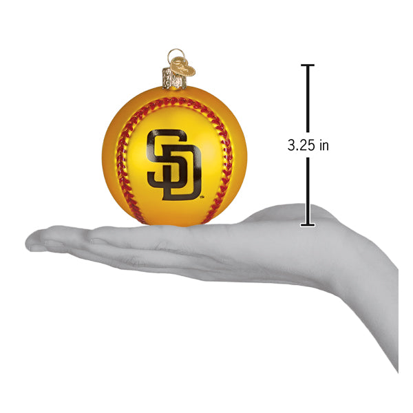 Old World Christmas: Padres Baseball Christmas Ornament