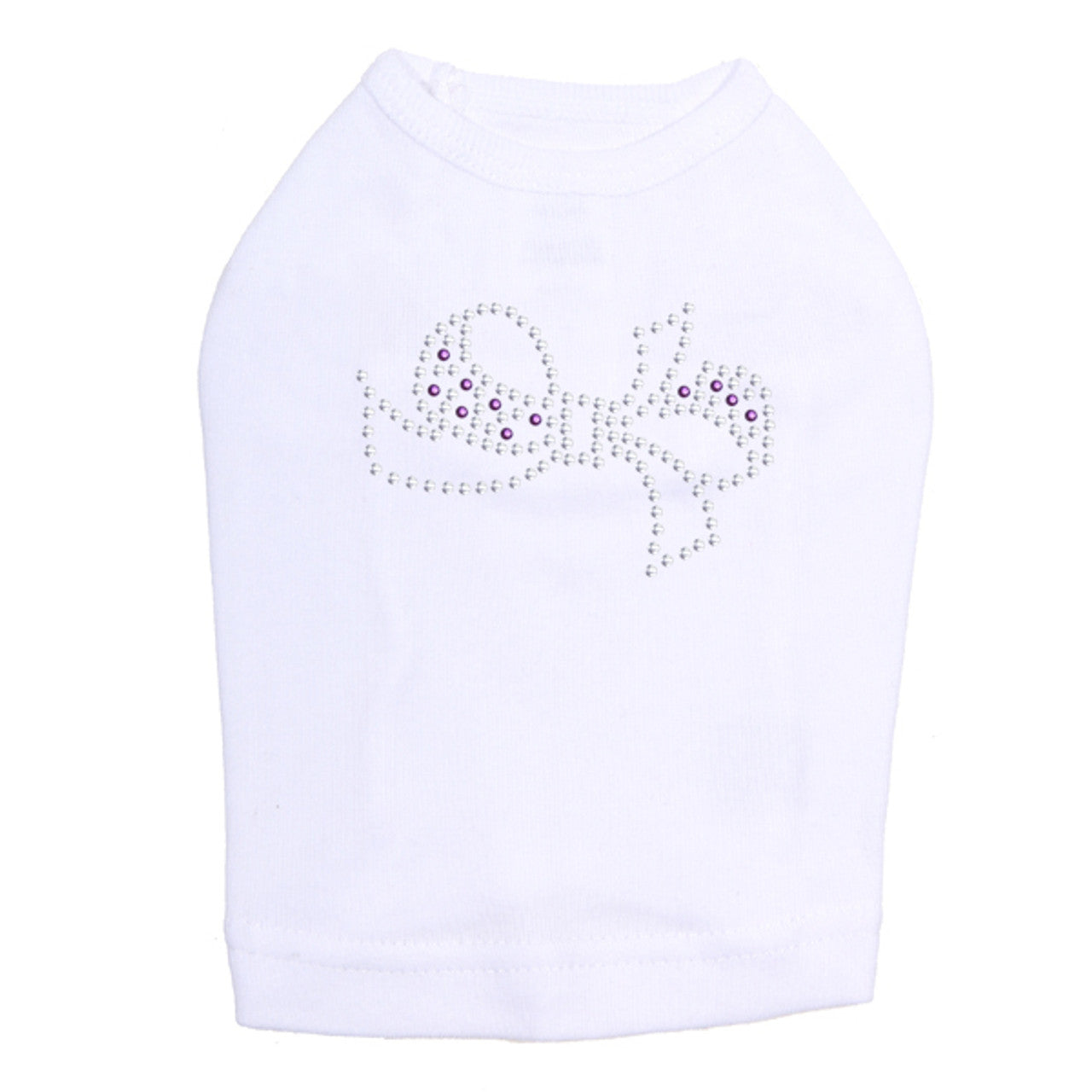 Bow (Purple & Silver) - Dog Tank