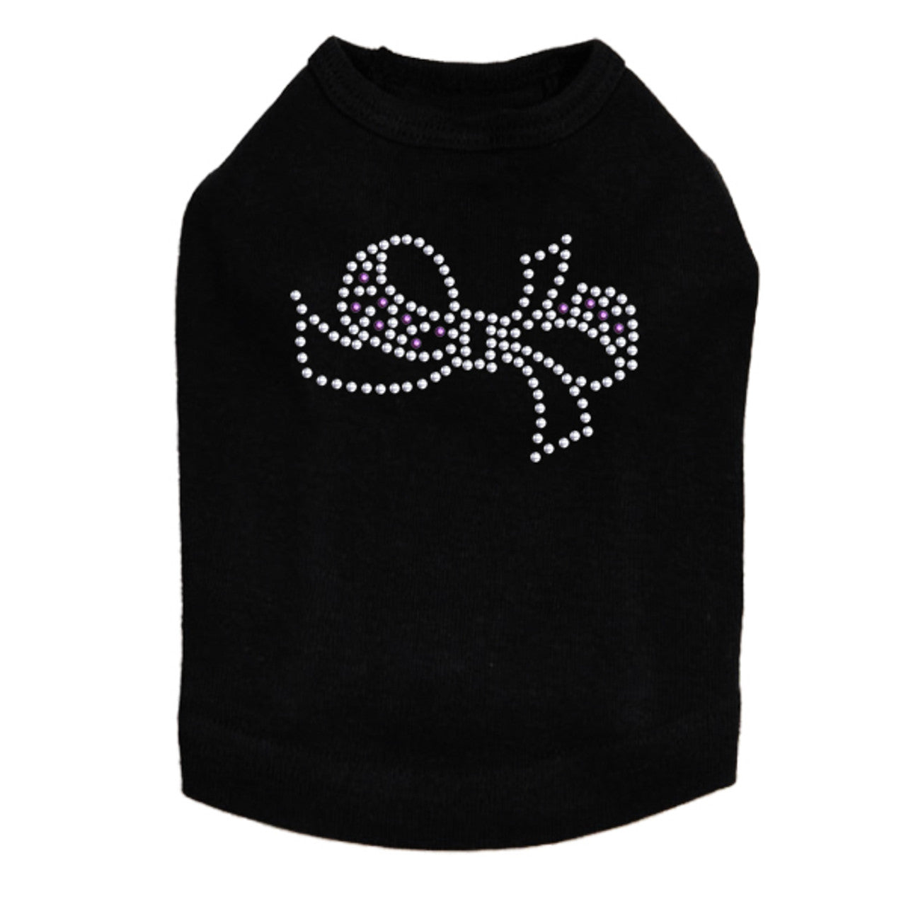 Bow (Purple & Silver) - Dog Tank