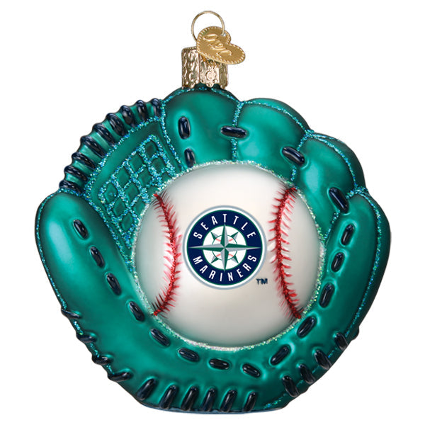 Old World Christmas: Mariners Baseball Mitt Christmas Ornament