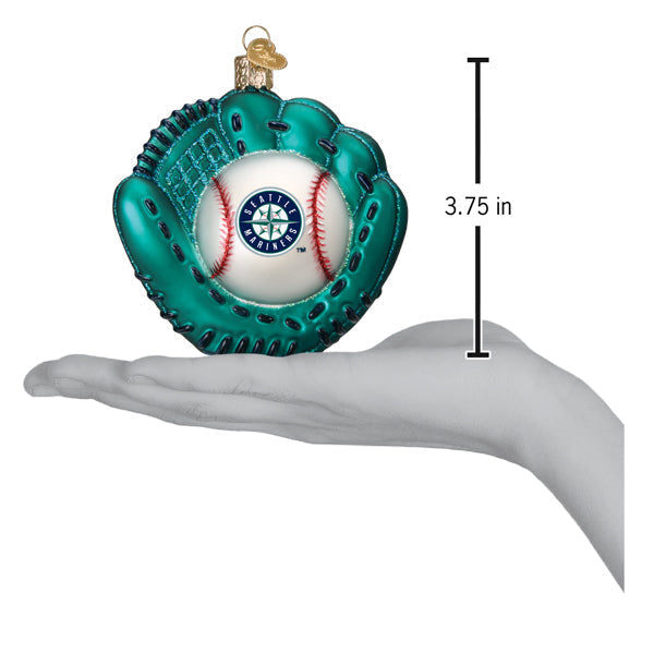 Old World Christmas: Mariners Baseball Mitt Christmas Ornament