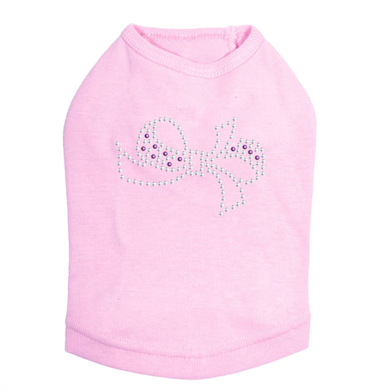 Bow (Purple & Silver) - Dog Tank
