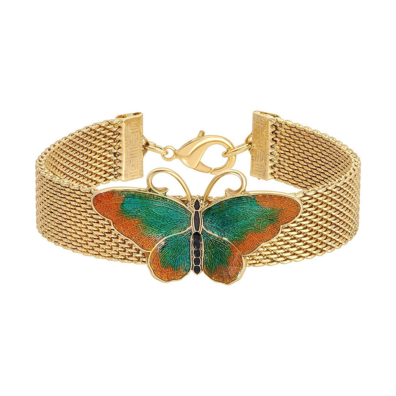1928 Jewelry Metamorphic Butterfly Weave Chain Bracelet, 7.25 InchL