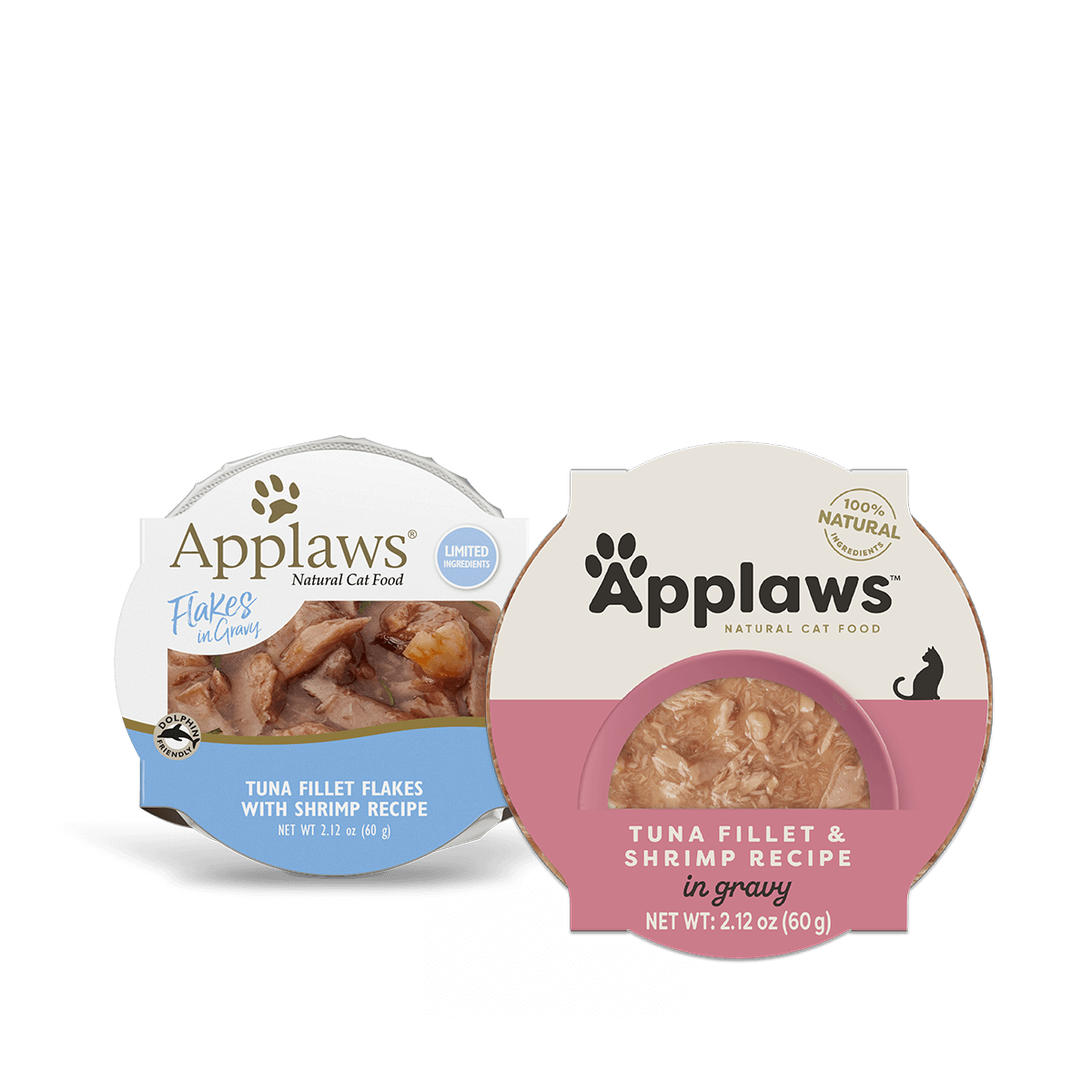 Applaws Natural Wet Cat Food Tuna Fillet & Shrimp Recipe in Gravy (2.12oz)