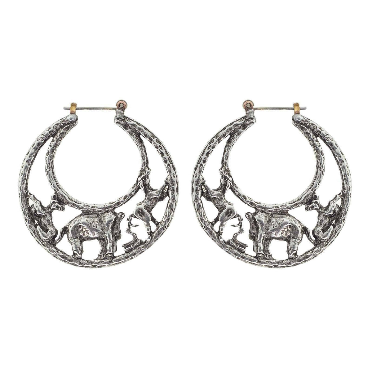 1928 Jewelry Antiquities Couture Scythian Hoop Earrings