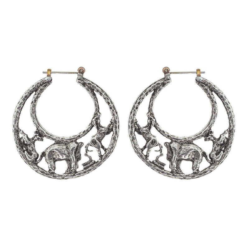 1928 Jewelry Antiquities Couture Scythian Hoop Earrings