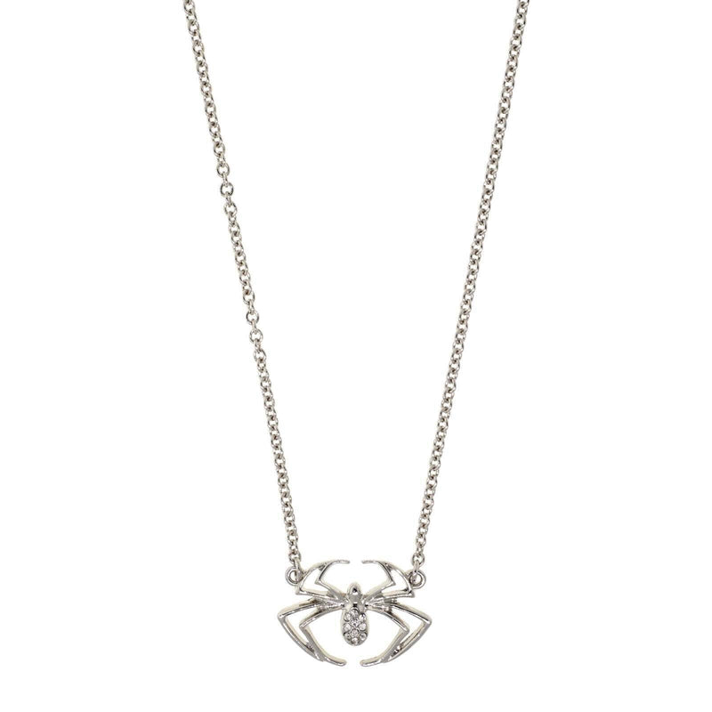 1928 Jewelry Crystal Spider Pendant Necklace 16 Inch
