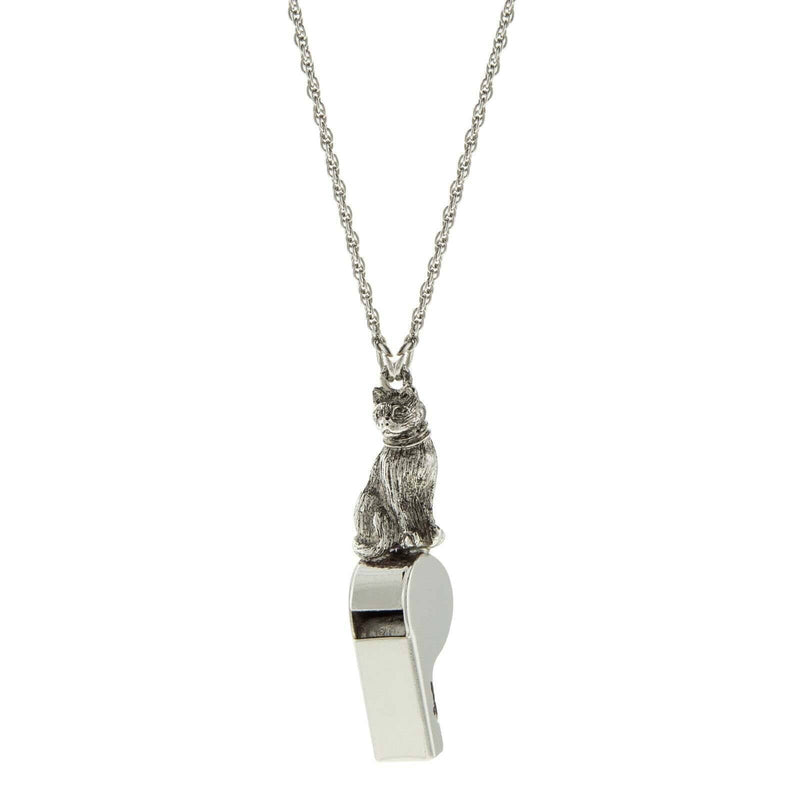 1928 Jewelry Kitty Cat Pendant Whistle Necklace 28 Inch
