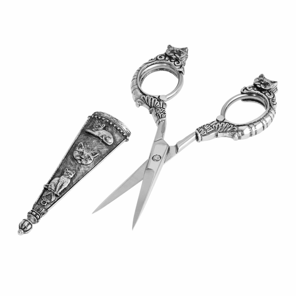 1928 Jewelry Classic Cat Scissors With Sheath