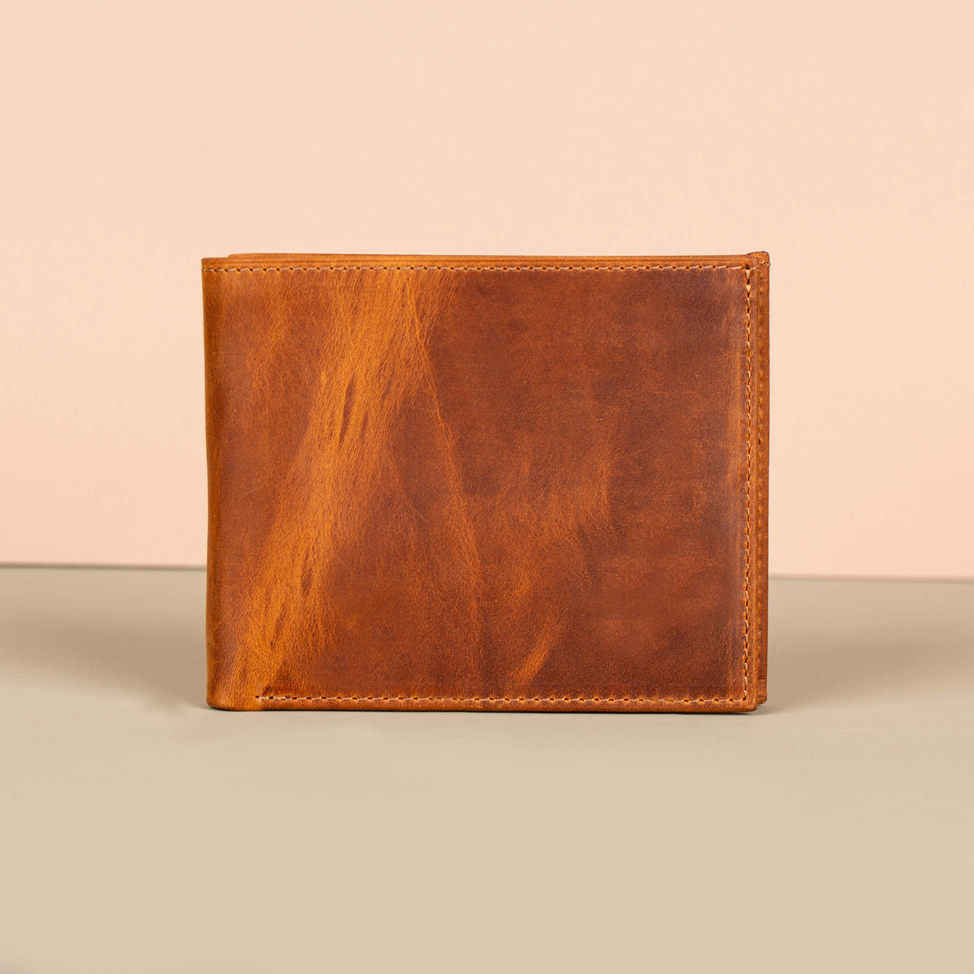 Classic Leather Bifold Wallet Light Brown Los Angeles