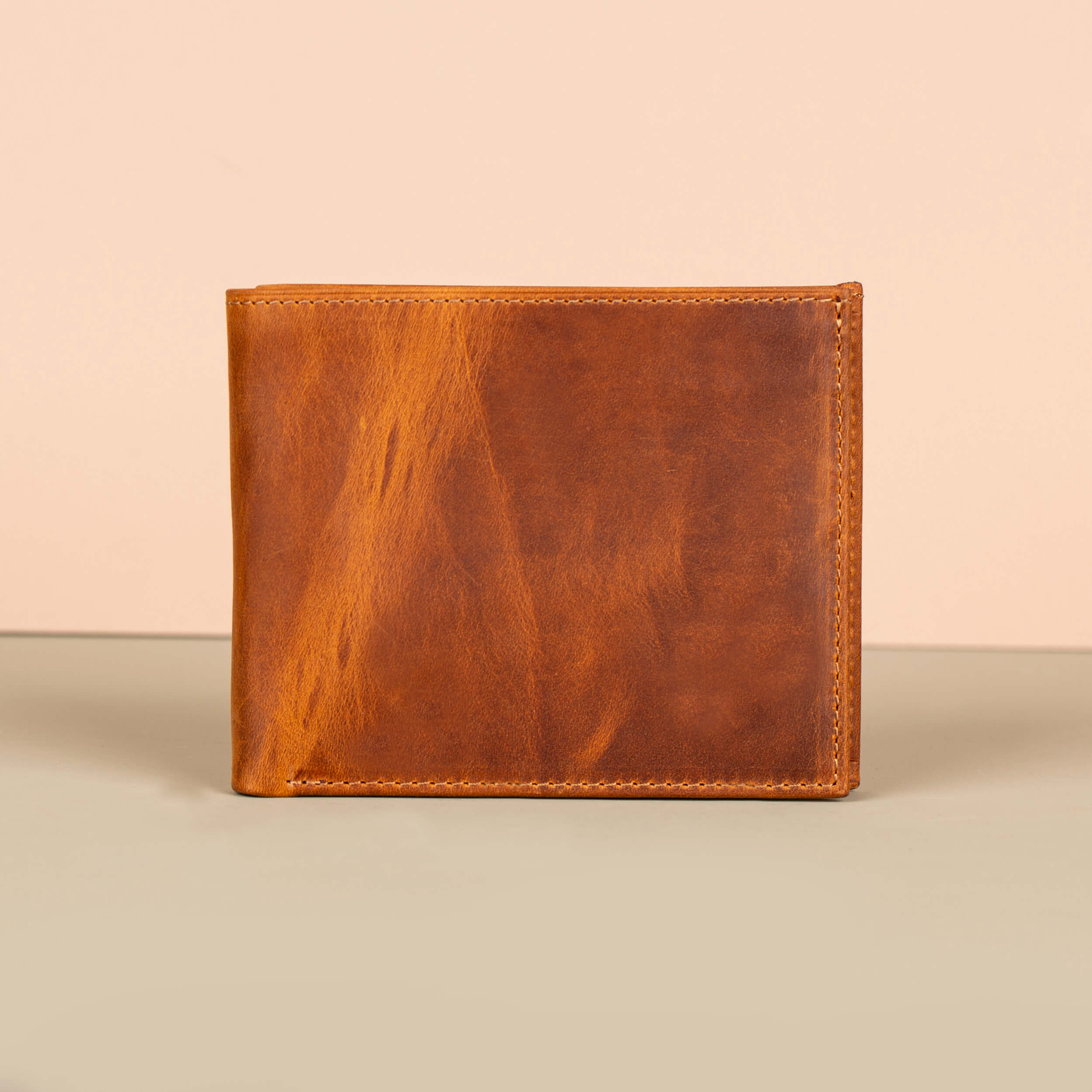 Classic Leather Bifold Wallet Light Brown Los Angeles