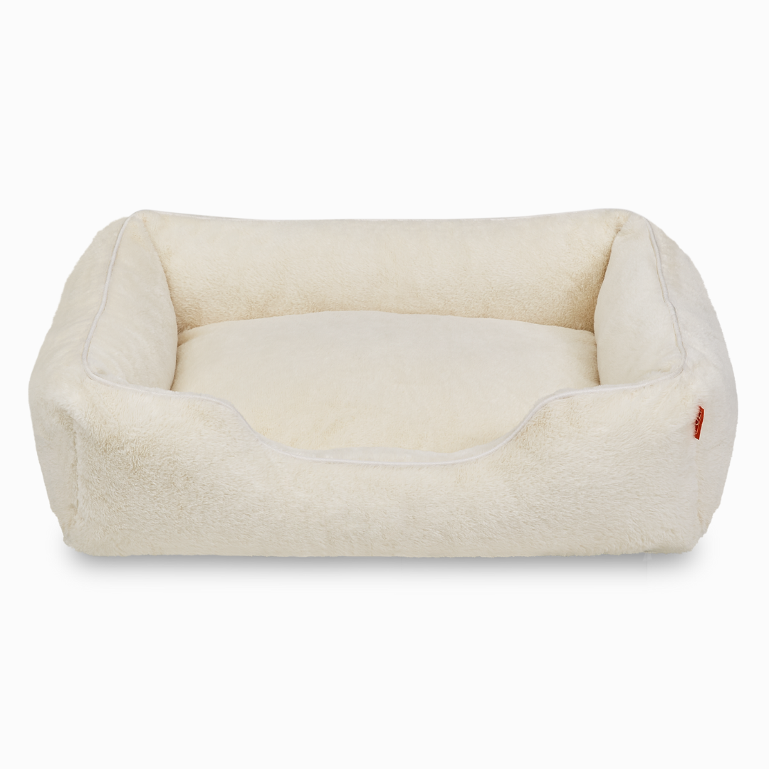 Sammy Dog Bed Cover in White, base close-up