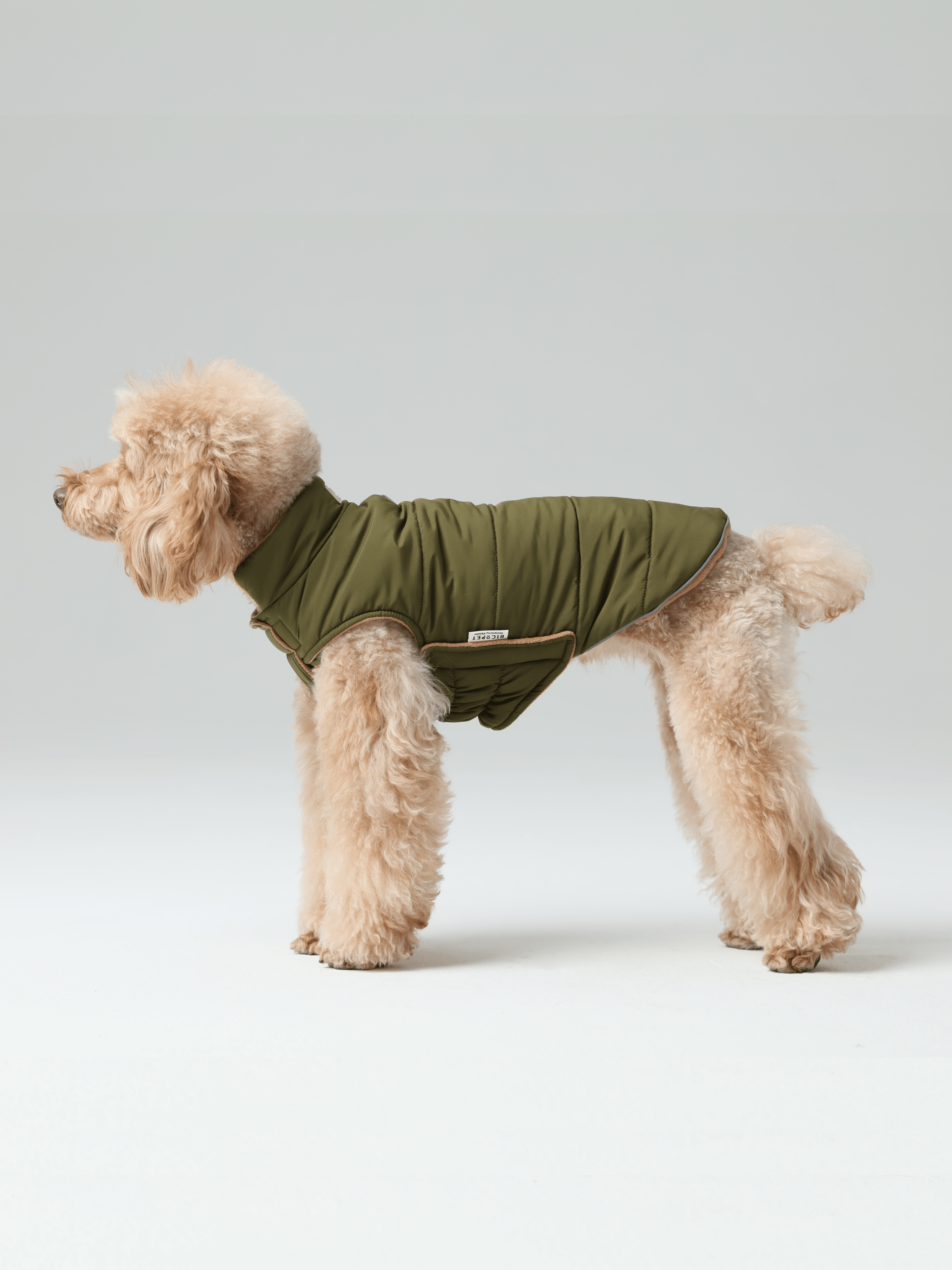 Reversible Dog Vest Jacket-Green Brown
