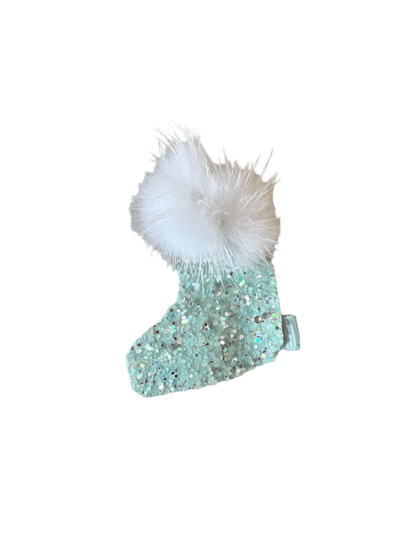 Bark 5th Ave., LLC Beaded Caviar Stocking Barrettes- Dog Barrette Pink pet supplies