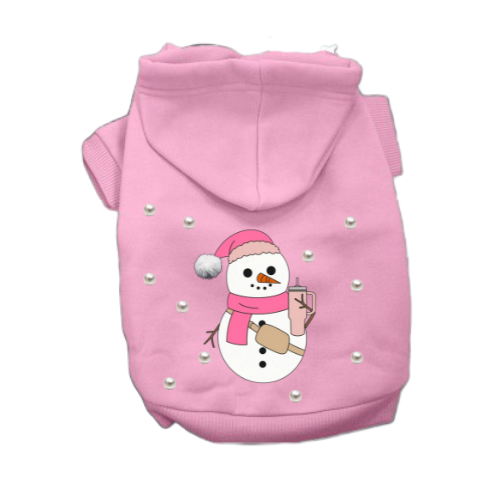 Pearl Frosty Snowman Dog Hoodie
