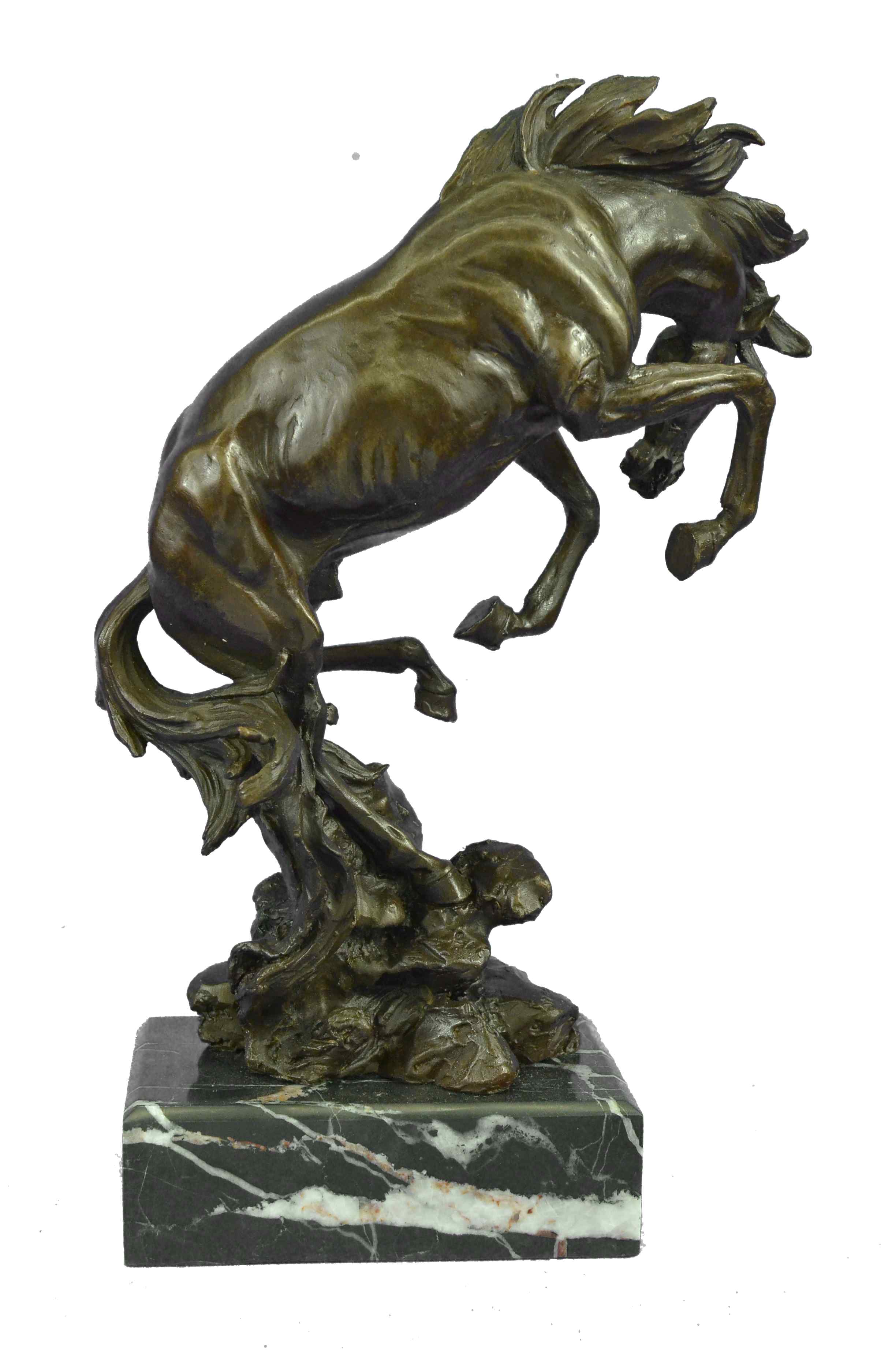 Large Art Deco Hot Cast Collectible Arabian Racing Horse Bronze Sculpture Figure