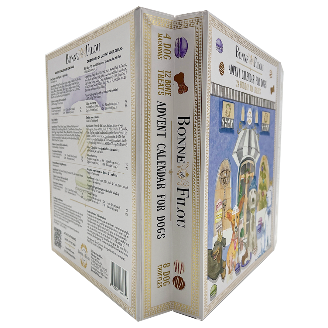 Bonne et Filou – Dog Treat Advent Calendar with 24 Holiday Treats
