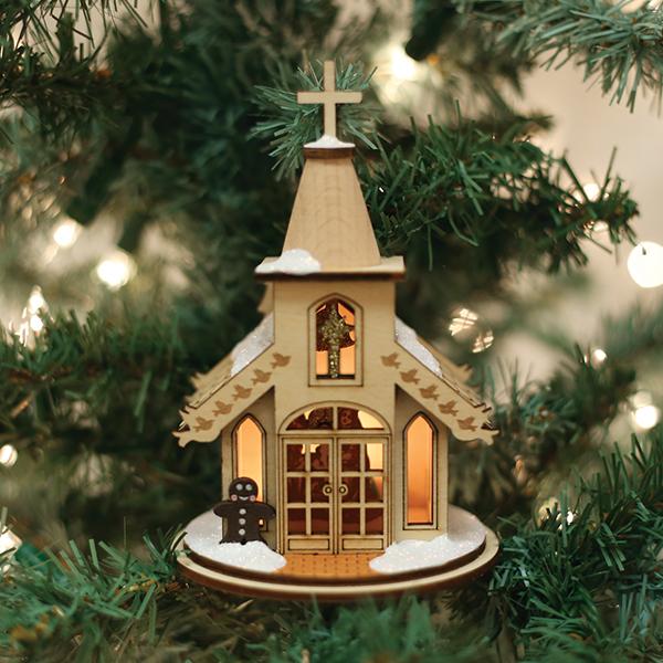 Old World Christmas: Nativity Chapel Christmas Ornament