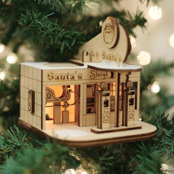 Santas Sleigh Station Ornament