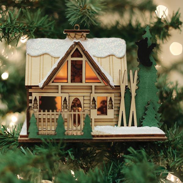Santas Ski Lodge Ornament