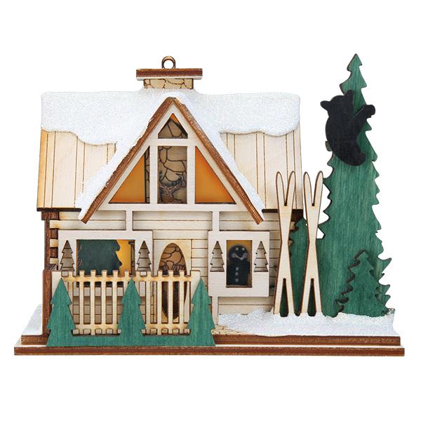 Santas Ski Lodge Ornament