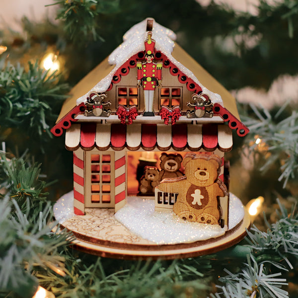 Old World Christmas: Teddy Bear Shop Christmas Ornament