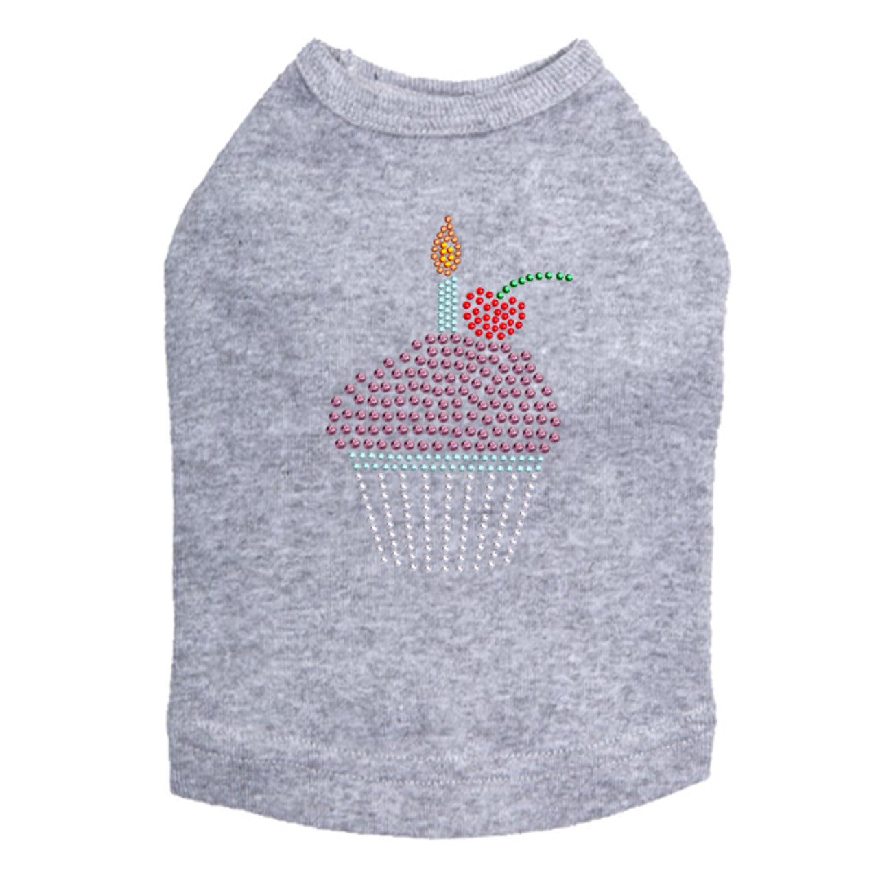 Cupcake with Candle - Dog Tank