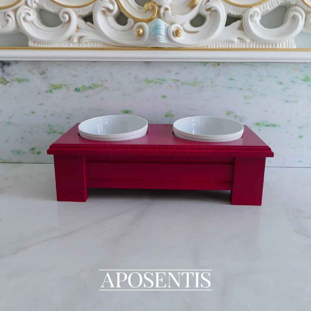 Flora Wooden Elevated Dog and Cat Feeder