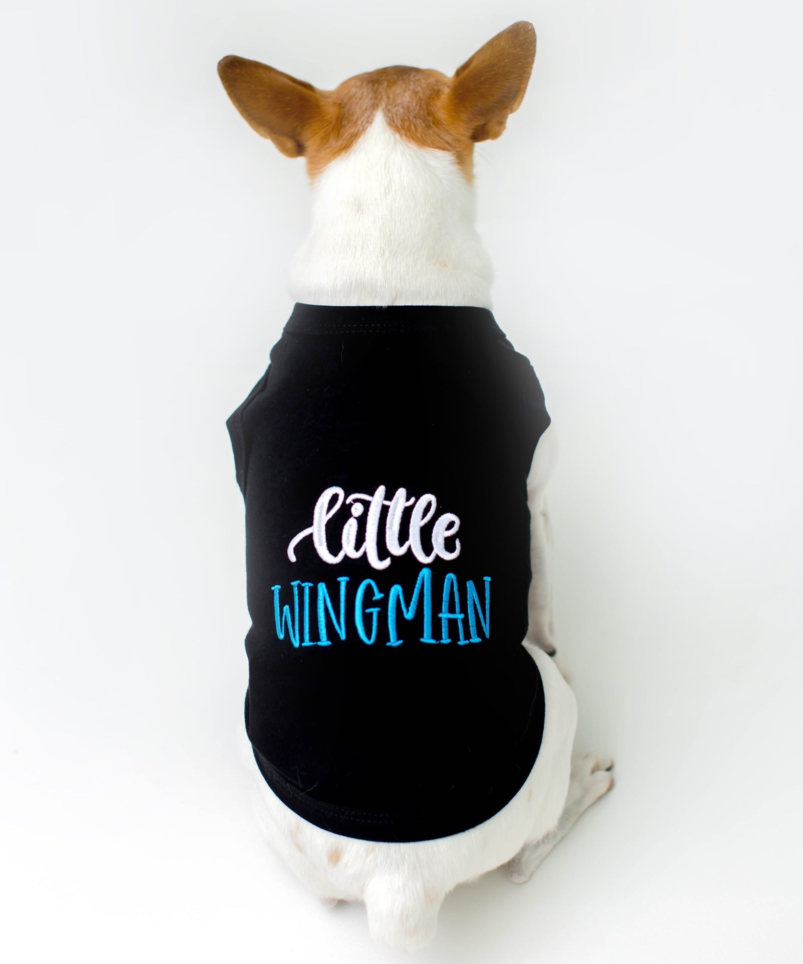 Parisian Pet Little Wingman Winged Dog T-Shirt-Black