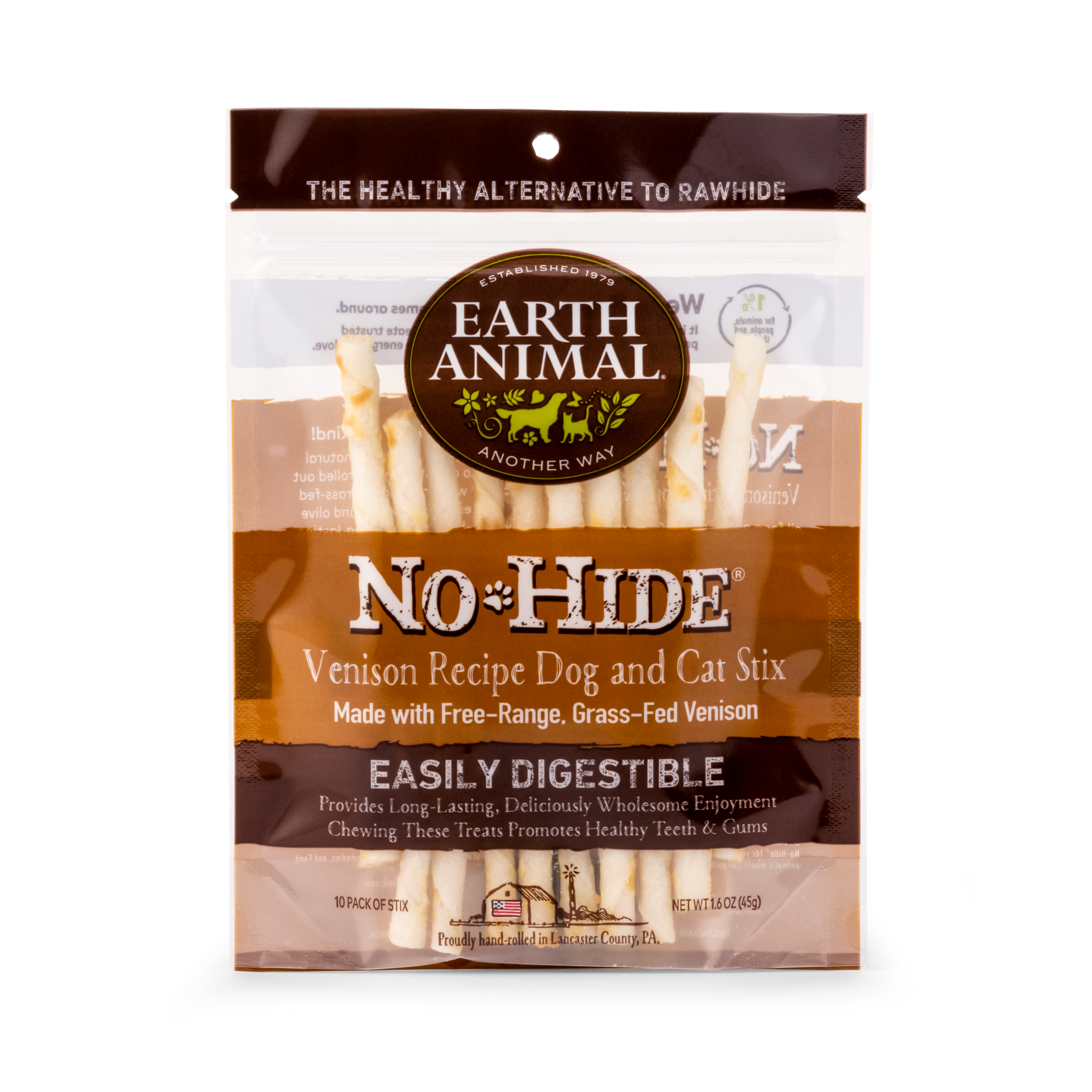 Earth Animal No Hide Venison Pet Stix (10pk) (1.6oz)