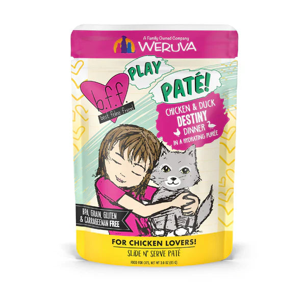 BFF Play Paté Destiny Chicken and Duck Wet Cat Pouch (3oz)