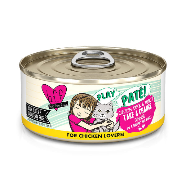 BFF Adult Play Paté Take Chance Chicken, Duck and Turkey Wet Cat Food (5.5oz)