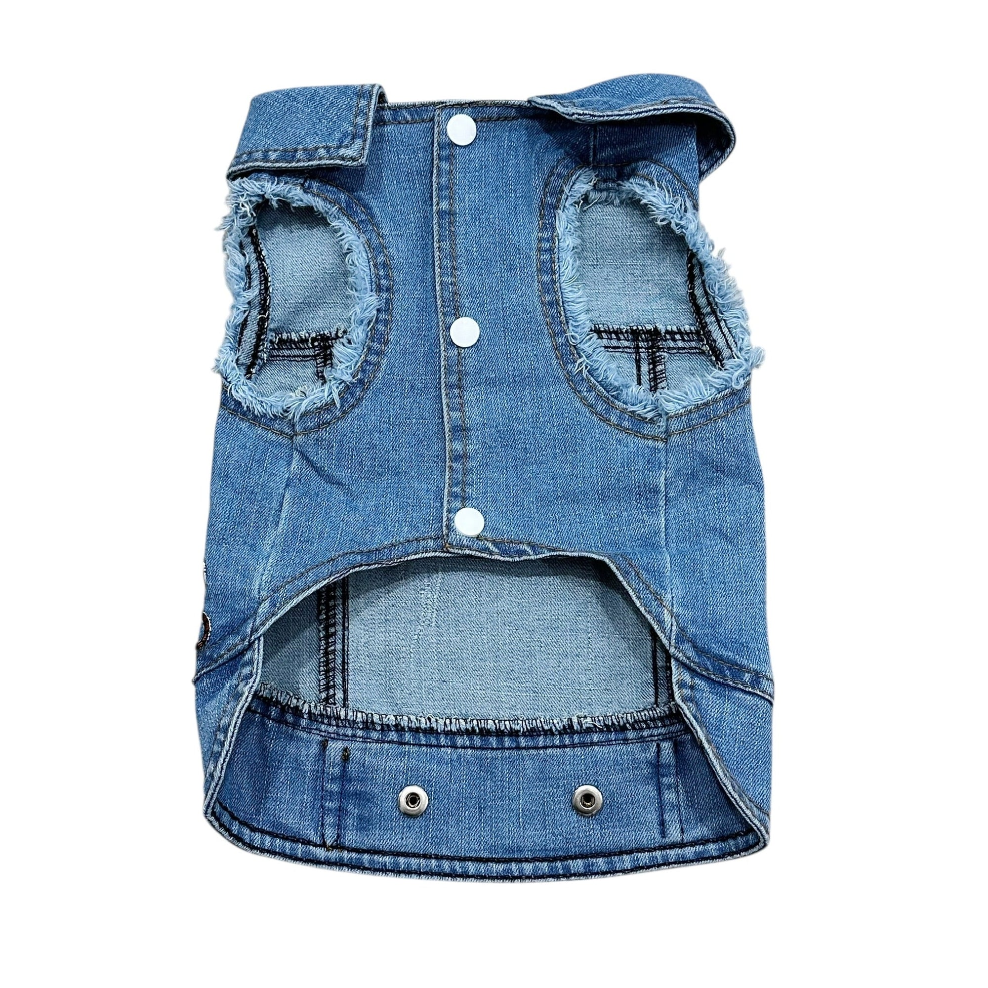 Heads or Tails Pup Country Denim Dog Vest