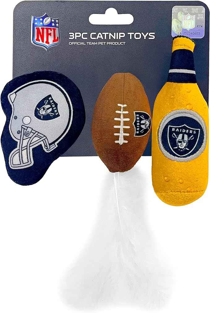 Las Vegas Raiders 3 Pc Cat Nip Toy Set