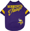 NFL Minnesota Vikings Striped-Sleeve Dog T-Shirt