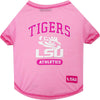 NCAA Louisiana State University Tigers Pink Dog T-Shirt