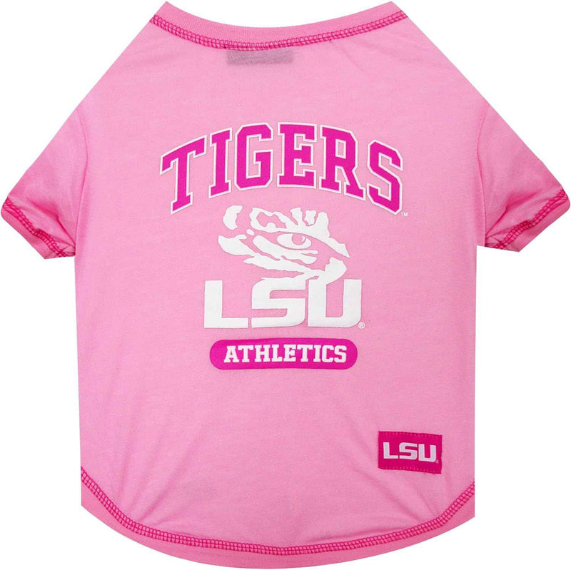 NCAA Louisiana State University Tigers Pink Dog T-Shirt