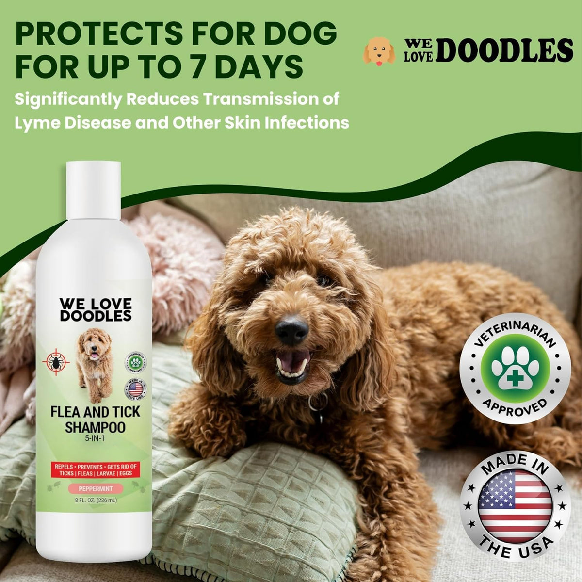 Flea and Tick Dog Shampoo 8 oz