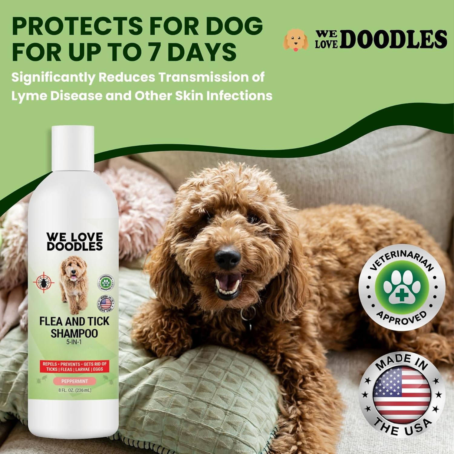 Flea and Tick Dog Shampoo 16 oz