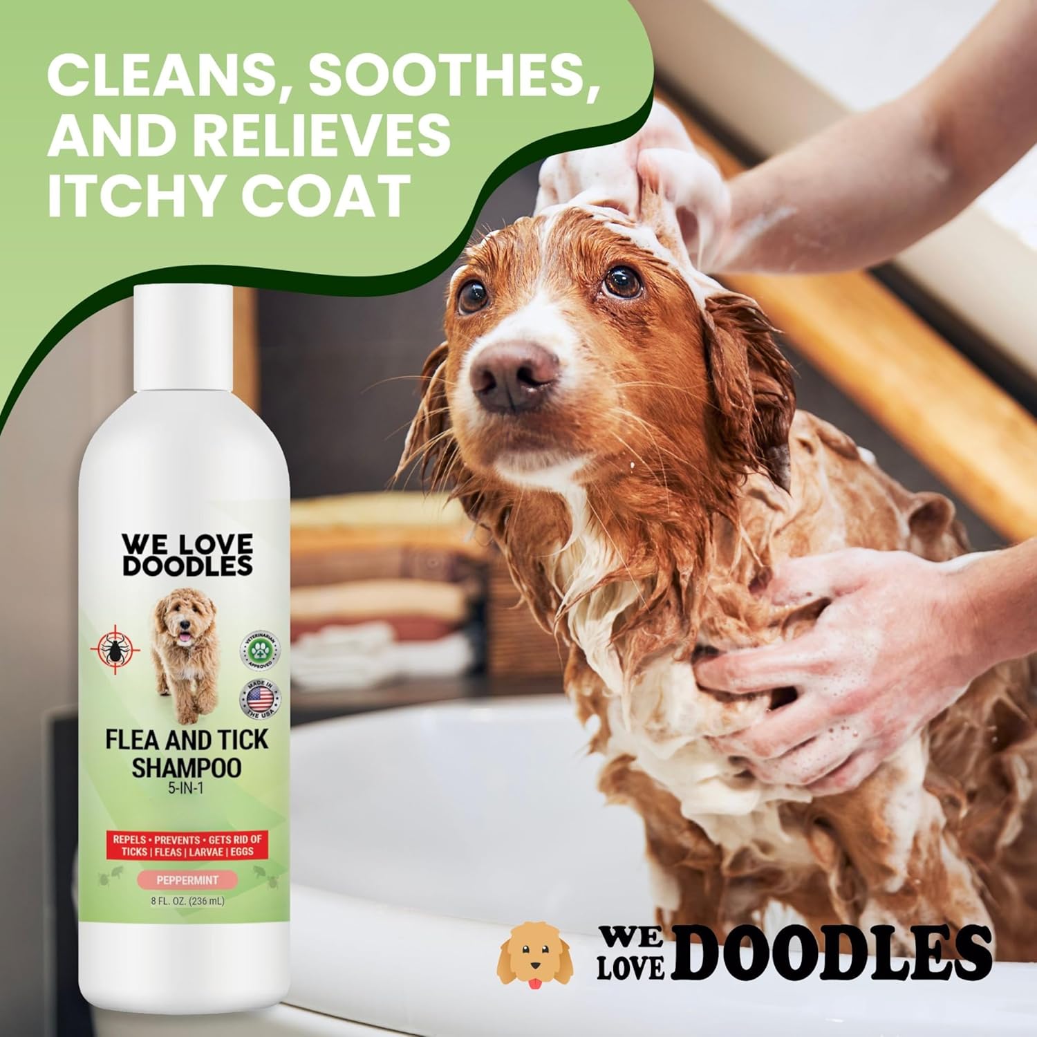 Flea and Tick Dog Shampoo 16 oz