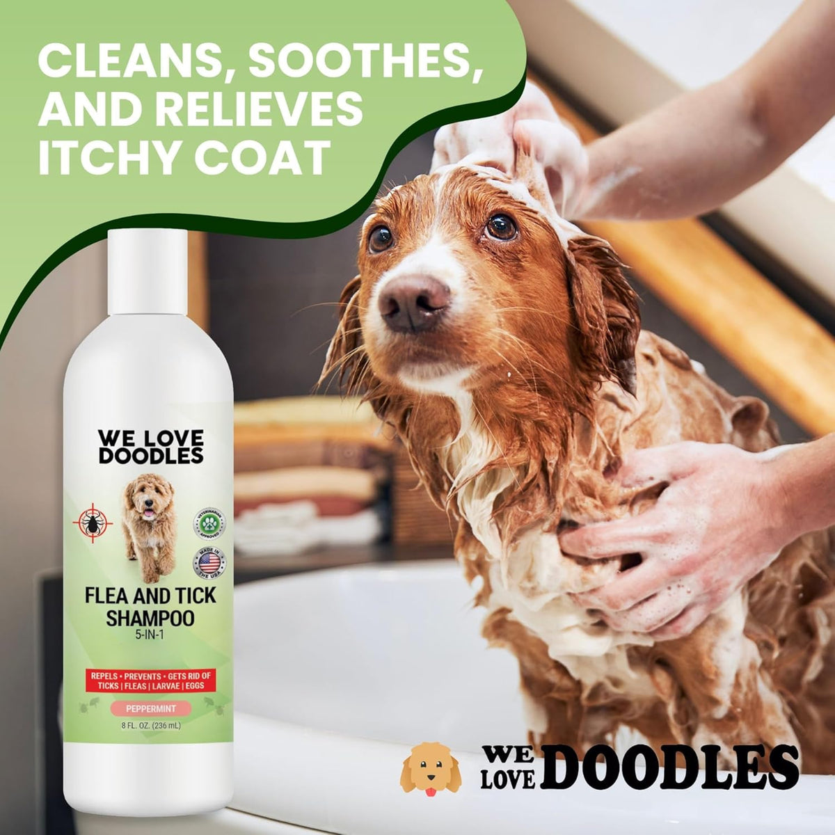 Flea and Tick Dog Shampoo 8 oz