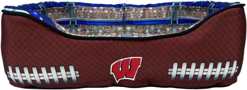 NCAA University of Wisconsin Badgers Stadium Dog Bed