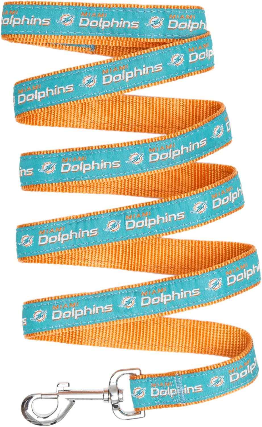 NFL Miami Dolphins Woven Dog Leash