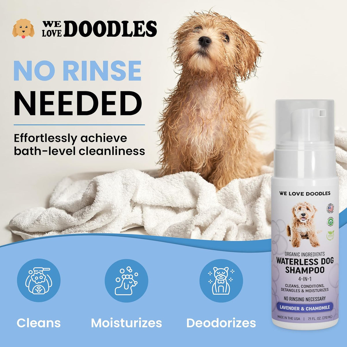 Dog Shampoo - Waterless Dog Shampoo (Lavender)