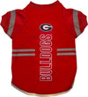 NCAA University of Georgia Bulldogs Reflective Dog T-Shirt