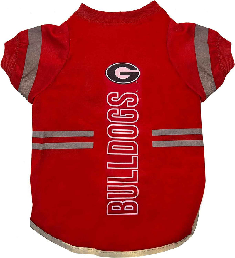 NCAA University of Georgia Bulldogs Reflective Dog T-Shirt