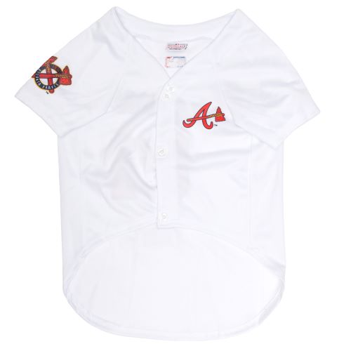 Atlanta Braves Dog Jersey - White - HT Animal Supply