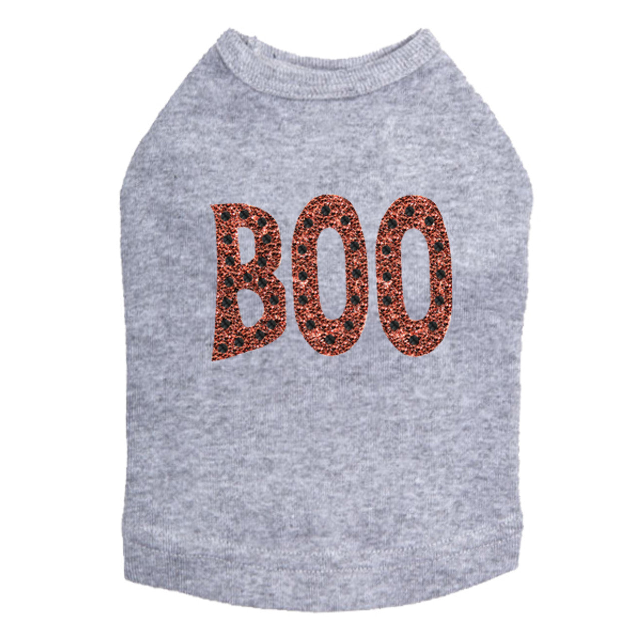 Orange Glitter Boo - Dog Tank
