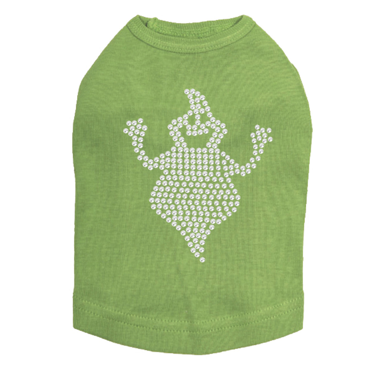 Fat Rhinestone Ghost - Dog Tank