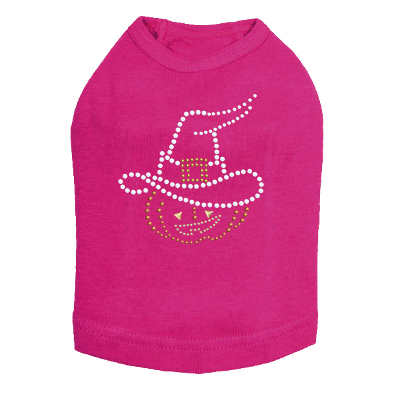 Pumpkin with Witch Hat - Dog Tank